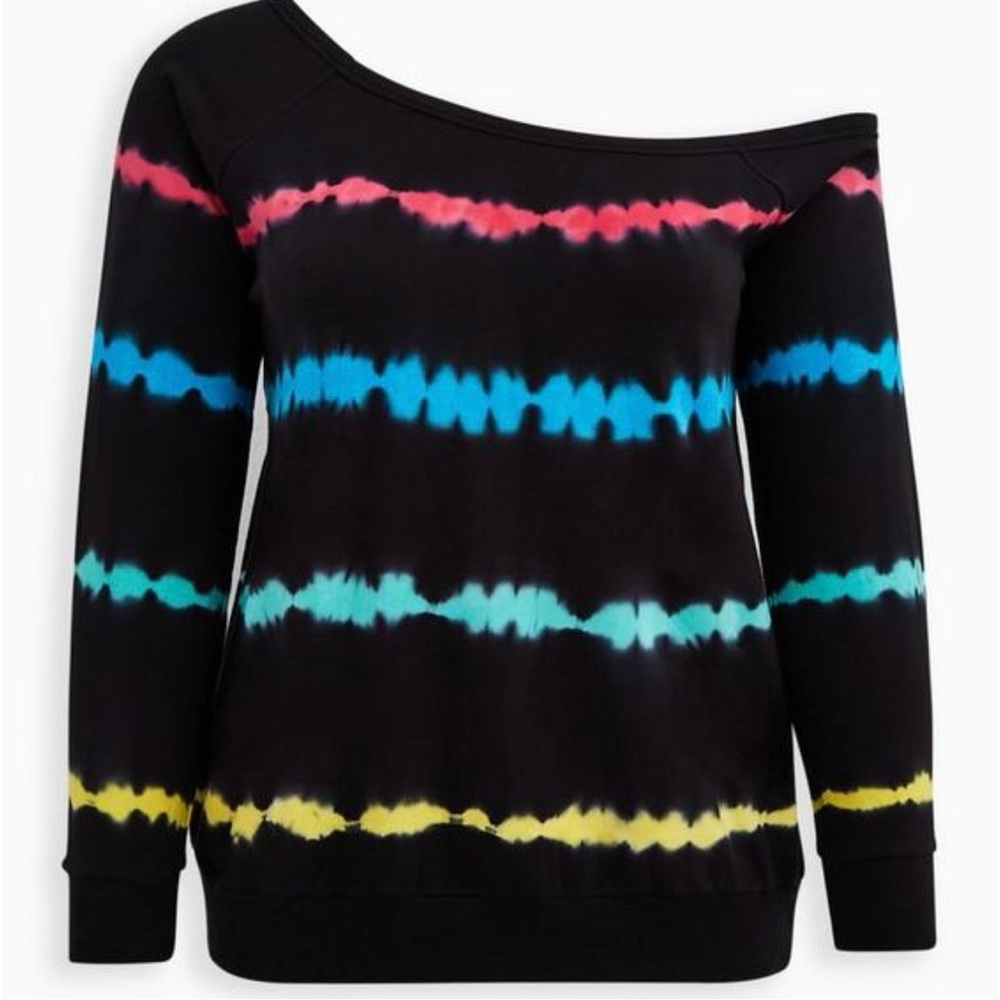 Torrid Off-Shoulder Lt Weight French Terry Sweatshirt, XL (size 1)